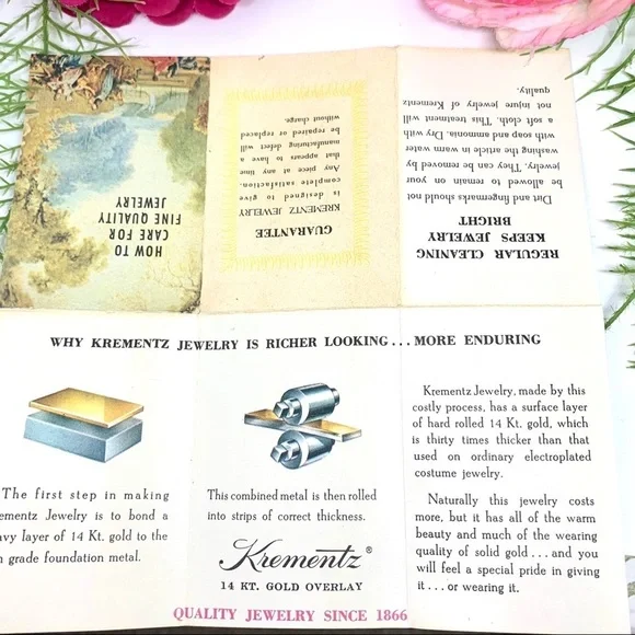 VINTAGE⚜️14K KREMENTZ OVERLAY Ornate Cuff Floral Bracelet - Picture 10 of 11